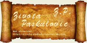 Života Paskulović vizit kartica